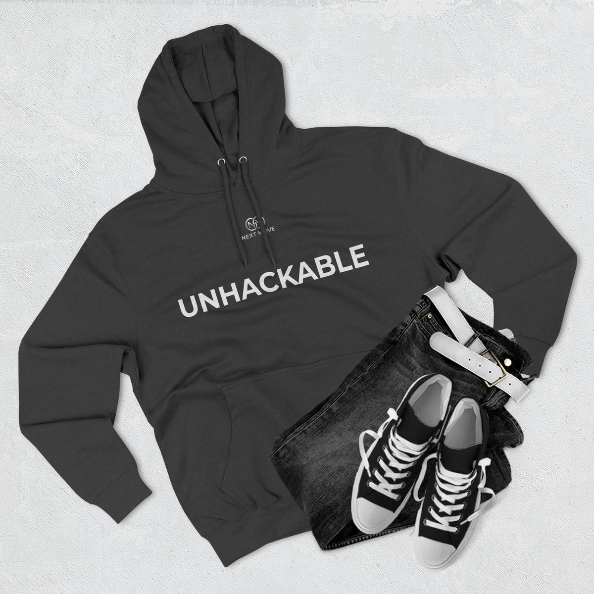 Hoodie Premium Oversized "UNHACKABLE" – NextMove