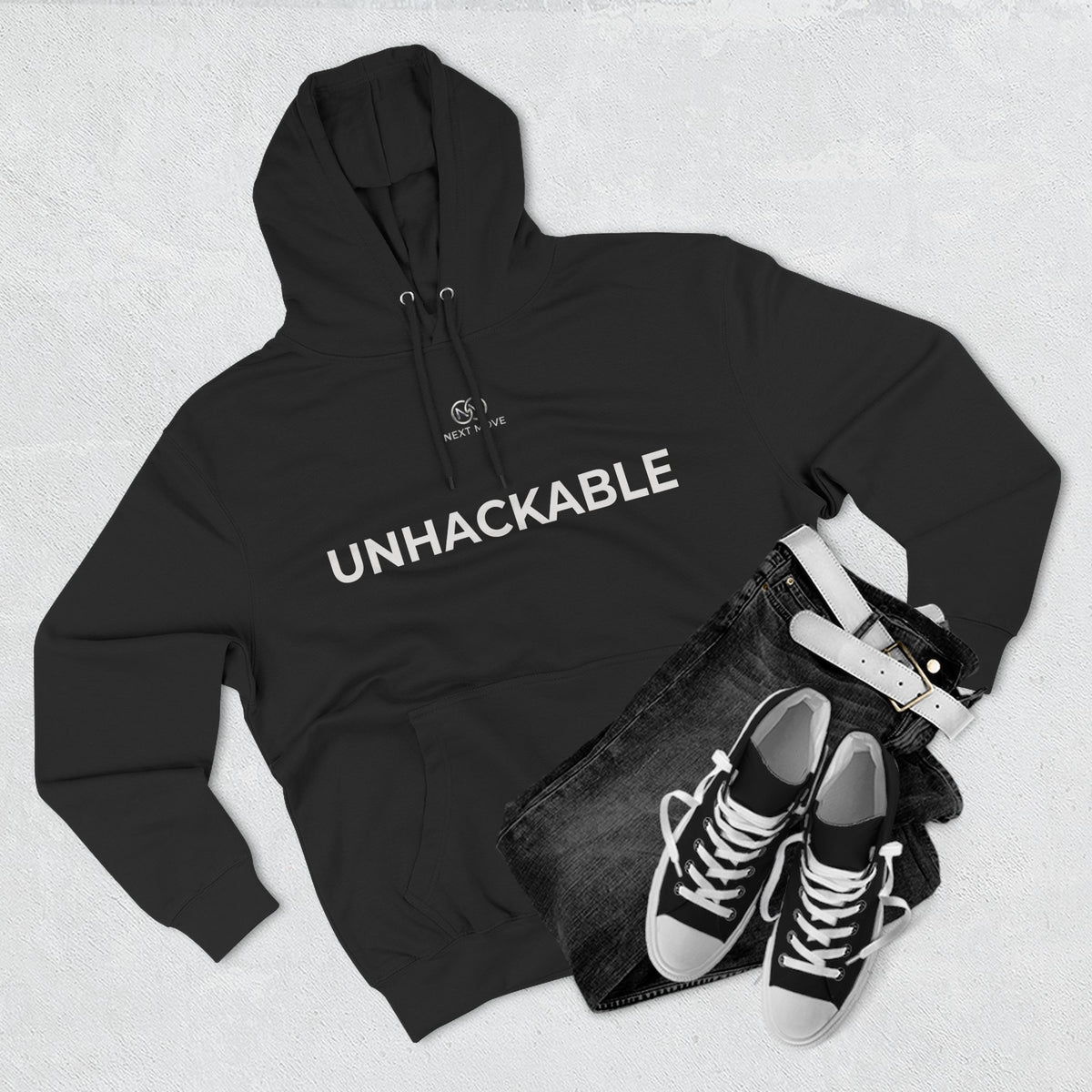 Hoodie Premium Oversized "UNHACKABLE" – NextMove