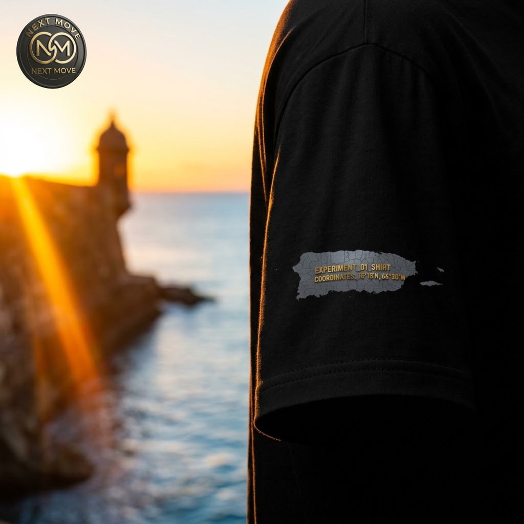 NEXT MOVE — "PR Gold Coordinates" Premium Streetwear Heavyweight Tee